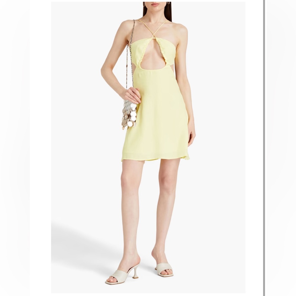ROTATE BIRGER CHRISTENSEN Nanna cutout iacquard mini dress